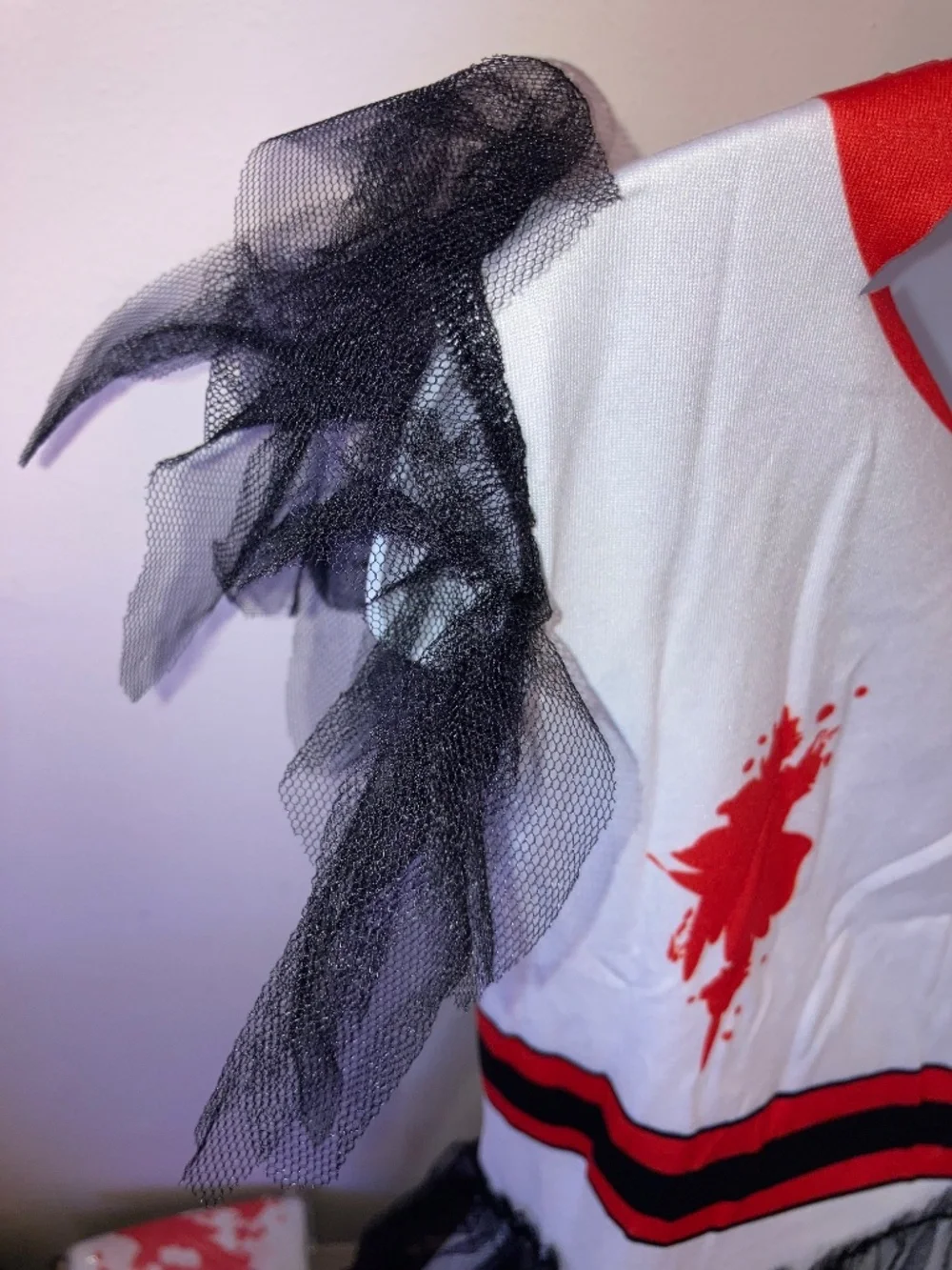 Zombie Halloween Cheerleader Costume Includes Poms Poms - Size: 5-6 Years
